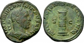 PHILIP I THE ARAB (244-249). Sestertius. Rome. Saecular Games/1000th Anniversary of Rome issue.