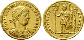 CONSTANTIUS II (Caesar, 324-337). GOLD Solidus. Thessalonica.