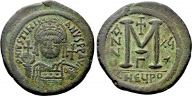 JUSTINIAN I (527-565). Follis. Theoupolis (Antioch). Dated RY 16 (542/3).