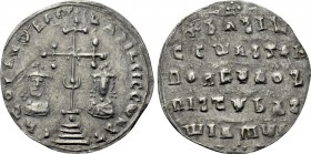 BASIL II BULGAROKTONOS with CONSTANTINE VIII (976-1025). Miliaresion (989-1025). Contemporary imitation of Constantinople.