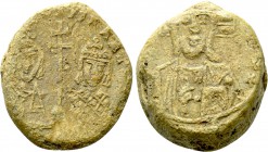 BYZANTINE LEAD SEALS. Uncertain [Petr I, Tsar of Bulgaria, with Maria (?)] (Circa 10th century).