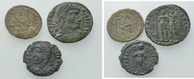3 Scarce Folles; Vetranio and Procopius.