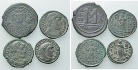 4 Ancient Coin; Including 2 Coins of Vetranio.