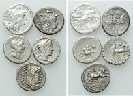 5 Denari of the Roman Republic.