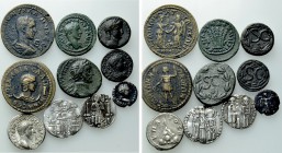 10 Roman Provincial and Medieval Coins.