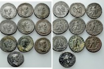 10 Roman Provincial Tetradrachms.