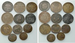 11 Copper Coins; Mostly 18th Century.