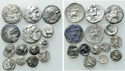14 Greek Silver Coins.