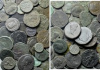 Circa 56 Roman Coins; Mostly Roman Provincial.