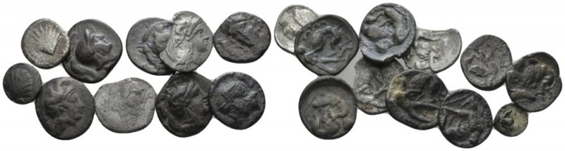 Calabria, Tarentum Lot of 13 Silver fractions III cent. BC, AR 10mm., 9.73g. Lot...