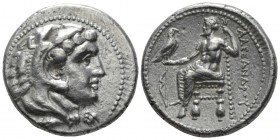Kingdom of Macedon, Alexander III, 336 – 323 Salamis Tetradrachm circa 332-331, AR 28mm., 17.04g. Head of Heracles r., wearing lion's skin headdress. ...