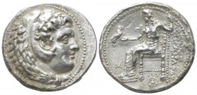 Kingdom of Macedon, Alexander III, 336 – 323 Babylon Tetradrachm circa 324-323, AR 28mm., 17.14g. Head of Heracles r., wearing lion's skin headdress. ...