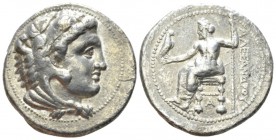 Kingdom of Macedon, Alexander III, 336 – 323 Amphipolis Tetradrachm circa 320-315, AR 26mm., 16.77g. Head of Heracles r., wearing lion skin headdress....