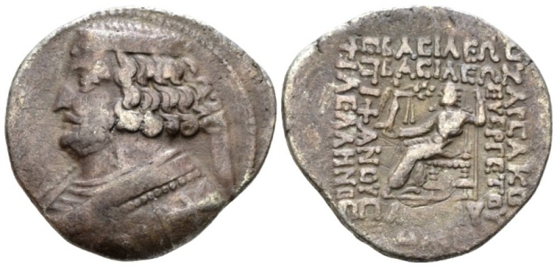 Parthia, Orodes II, 57-38 Seleukeia on the Tigris Tetradrachm circa 57-38, AR 30...