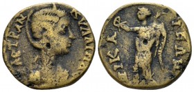 Bithynia, Nicaea Tranquillina, wife of Gordian III Bronze circa 241-244, Æ 22mm., 5.74g. Daped bust r., wearing stephane. Rev. Nike standing l., holdi...