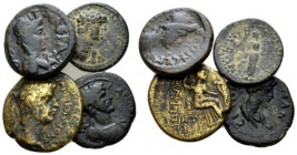 Lydia, Nacrasa-Philadelphia Lot of 4 Bronzes circa I cent., Æ 16mm., 11.96g. Hadrian Nacrasa, BMC 19; Gaius Philadelphia and Nacrasa Pseudo-autonomous...