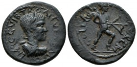 Pisidia, Cremna Trebonianus Gallus, 251-253 Bronze circa 251-253, Æ 25mm., 6.39g. Laureate, draped and cuirassed bust r. Rev. Nude Apollo advancing r....