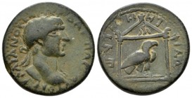 Cilicia, Philadelphia Trajan, 98-117 Bronze circa 98-117, Æ 24.5mm., 10.40g. Laureate bust r., drapery on l. shoulder. Rev. eagle standing, r., within...