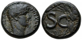Seleucis ad Pieria, Antioch Nero, 54-68 Bronze 65-66, Æ 24mm., 16.47g. Laureate head r. Rev. Large S C within within laurel wreath. RPC 4297.

Dark ...