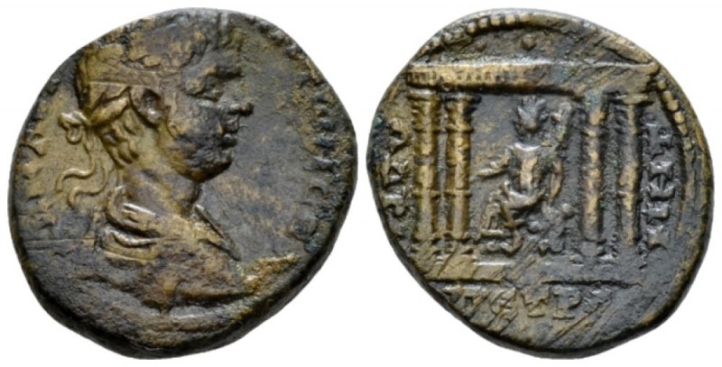 Decapolis, Petra Caracalla, 198-217 Bronze circa 198-217, Æ 23mm., 8.96g. Laurea...