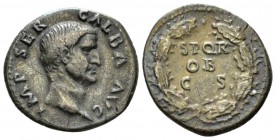 Galba, 68-69 Denarius circa 68 – 69, AR 19mm., 3.16g. Bare head r. Rev. S P Q R / OB / CS in oak wreath. C 287. RIC 167.

Rare, attractive old cabin...