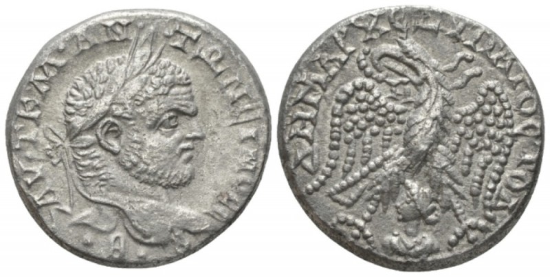 Caracalla, 198-217 Tetradrachm Emesa (Seleucis and Pieria) circa 215-217, AR 25....