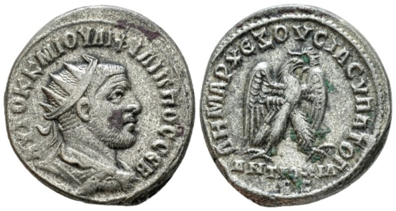 Philip I, 244-249 Tetradrachm Antioch 248-249, AR 26mm., 11.54g. Radiate, draped...