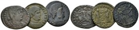 Decentius, 351-353 Lot of 3 Follis 351-353, Æ 20mm., 14.20g. Lot of 3 Follis: Decentius (2), Vetranio.

Very Fine.

From the E.E. ClainStefanelli ...