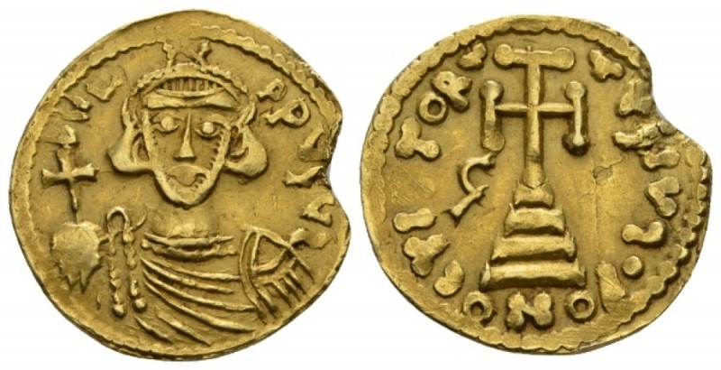 Beneventum, LOMBARDS. Gottschalk, 739-742. Solidus 739-742, AV 20.5mm., 3.59g. I...