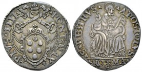 Rome, Pio IV (Giovannangelo de'Medici), 1559- 1565 Testone 1559-1565, AR 30mm., 9.62g. Papal arm. Rev. St Peter. Muntoni 9. Berman 1063

Attractive ...