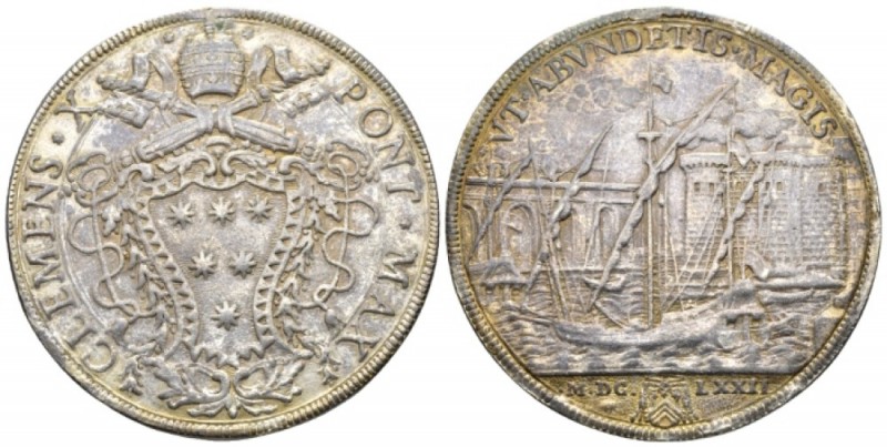 Rome, Clemente X (Emilio Altieri), 1670-1676 Piastra 1672, AR 43mm., 31.37g. CLE...