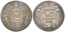 Rome, Innocenzo XI (Benedetto Odescalchi), 1676-1689. Testone 1686, AR 31.5mm., 9.03g. INNOCENTIVS – XI PONT M Stemma sormontato da triregno e chiavi ...