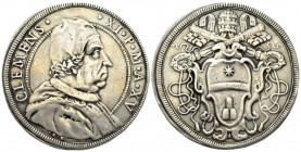 Rome, Clemente XI (Gianfrancesco Albani), 1700-1721 Piastra Anno XV, AR 45mm., 31.35g. CLEMENS – XI P M A XV Busto a d., con camauro, mozzetta e stola...