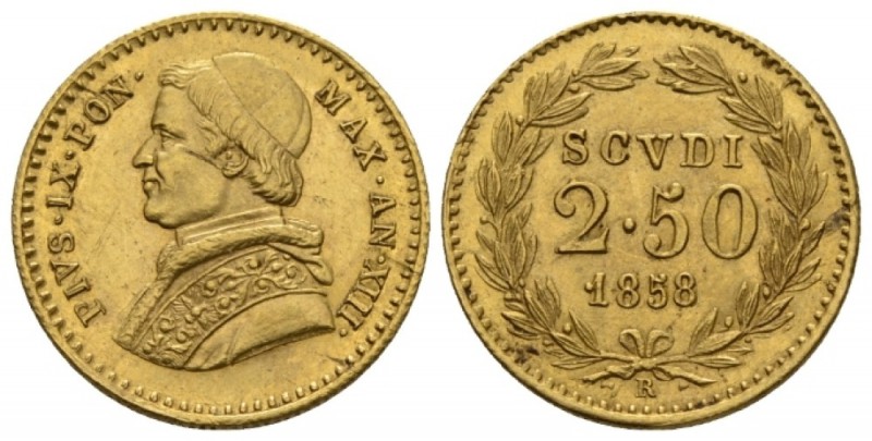 Rome, Pio IX (Giovanni Maria Mastai-Ferretti) 1846 – 1878 Da 2,50 scudi romani a...