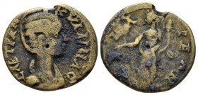 Bithynia, Nicaea Tranquillina, wife of Gordian III Bronze circa 241-244, Æ 23.5mm., 5.74g. Diademed and draped bust r. Rev. Tyche standing l., holding...