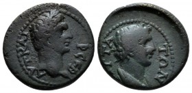 Mysia, Attaea Trajan, 98-117 Bronze circa 98-117, Æ 17.7mm., 2.74g. Laureate head r. Rev. ΑΤΤΑΙΤΩΝ Draped bust of the Senate r. RPC 1755. SNG France 1...