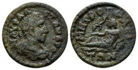 Ionia, Metropolis Severus Alexander, 222-235 Bronze 222-235, Æ 18mm., 2.92g. Laureate draped and cuirassed bust r. Rev. River-god Astraios reclining l...