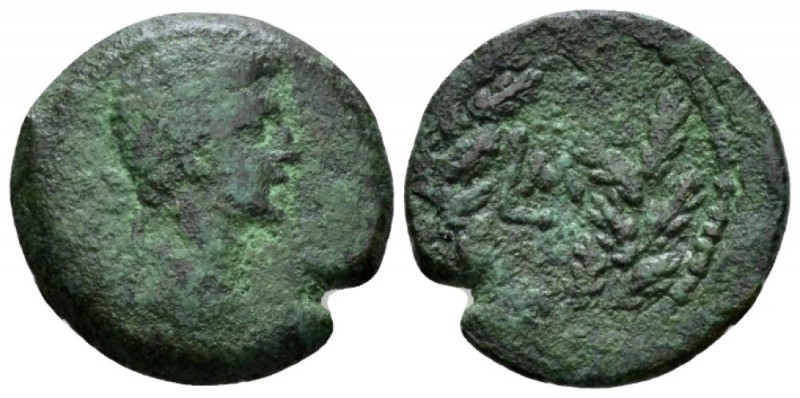 Egypt, Alexandria. Dattari. Octavian as Augustus, 27 BC – 14 AD Obol circa 10-11...