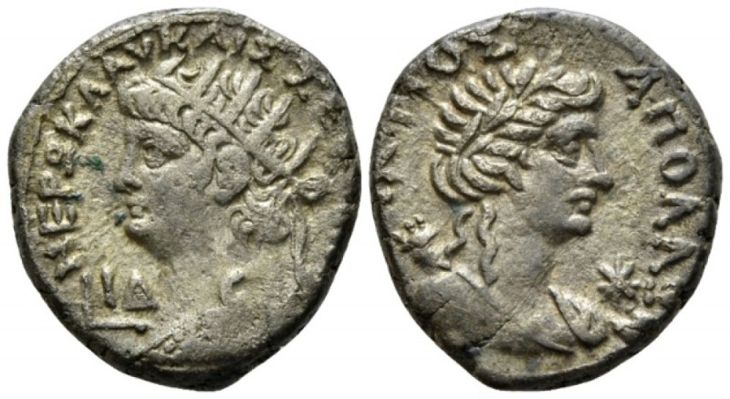 Egypt, Alexandria. Dattari. Nero, 54-68 Tetradrachm circa 67-68 (year 14), billo...