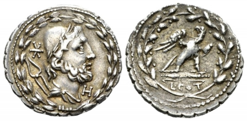 L. Aurelius Cotta. Denarius serratus circa 105, AR 19.75mm., 3.97g. Draped bust ...