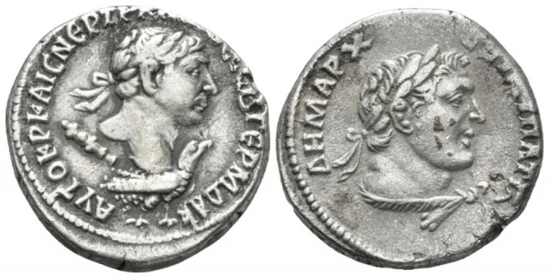 Trajan, 98-117 Tetradrachm Antioch circa 109-110, AR 24.70mm., 13.85g. Laureate ...