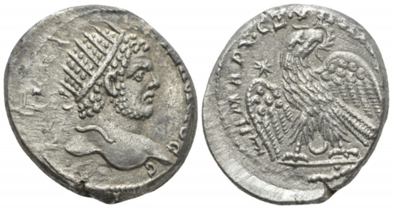 Caracalla, 198-217 Tetradrachm Carrhae (Mesopotamia) circa 215-217, AR 26mm., 15...