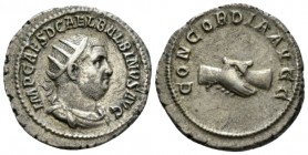 Balbinus, 22nd April – 29th July 238 Antoninianus 22 April- 29 June 238, AR 22.50mm., 4.30g. IMP CAES D CAEL BALBINVS AVG Radiate, draped and cuirasse...