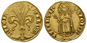 Firenze, Fiorino stretto II serie 1252-1303, AV 19.8mm., 3.53g. FLOR – ENTIA Giglio. Rv. + S IOHA – NNE S. Giovanni con nimbo perlato, stante di front...