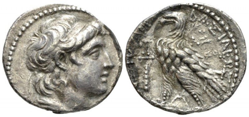 The Seleucid Kings, Tyre Tetradrachm circa 137-136, AR 28mm., 12.99g. Diademed a...