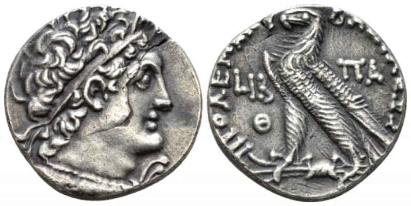 The Ptolemies, Cleopatra III and Ptolemy X, 107-101 Alexandria Tetradrachm circa...