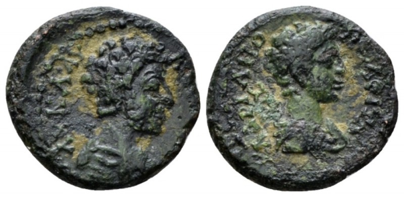 Phrygia, Hadrianopolis Commodus, 177-192 Bronze circa 180, Æ 11.4mm., 2.25g. Bar...