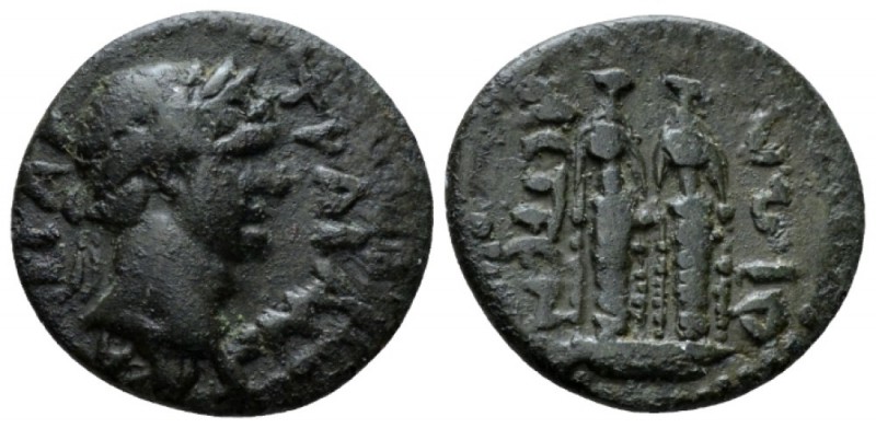 Pamphilia, Aspendus Trajan, 98-117 Bronze 98-117, Æ 19.5mm., 4.11g. Laureate hea...