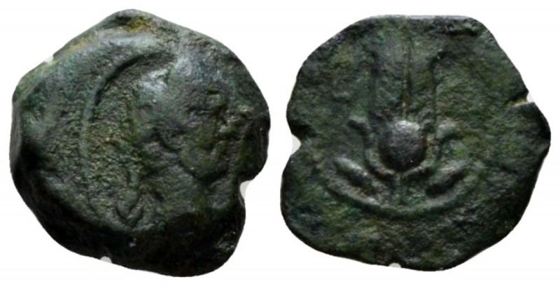 Egypt, Alexandria Hadrian, 117-138 Dichalkon circa 129-130 (year 14), Æ 14.2mm.,...