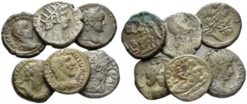 Egypt, Alexandria Nero (2), A. Pius, M. Aurelius, S. Alexander and Gordian III. ...